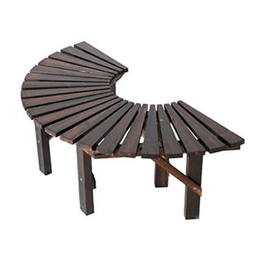 Imagem de TRGCJGH Banco de jardim, banco de jardim, banco de jardim banco de madeira à prova de intempéries, banco de parque de madeira maciça, banco à prova de intempéries, banco de madeira de 2-3 lugares, 1