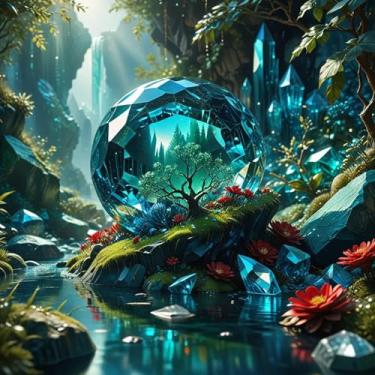 Imagem de AWLNKMC Kits de pintura de arte de árvore de flores de paisagem para adultos, kits de pintura de diamante para adultos iniciantes, kits de arte 5D faça você mesmo para adultos, decoração de parede de