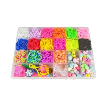 Imagem de Kit De Pulseiras De Artesanato DIY Com Elásticos Coloridos Para Desenv