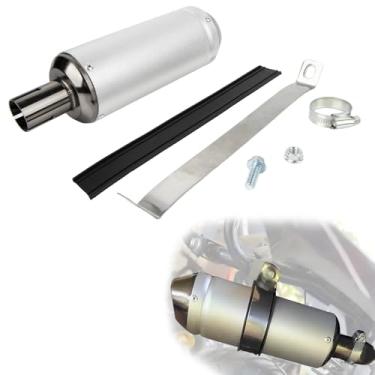 Imagem de Silenciador para mini moto - PSLER 28 mm 1,1 polegada Escape para moto off-road Compatível com 50 cc, 70 cc, 90 cc, 110 cc, 125 cc, 150 cc, CRF50, XR50, KLX