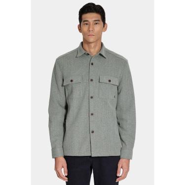 Imagem de Camisa Aramis Manga Longa Overshirt lã Verde-Masculino