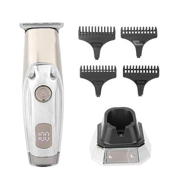 Imagem de ZJchao Máquina de Cortar Cabelo Profissional para Homens, Kit de Corte de Cabelo Sem Fio Com Lâmina de Aterramento de Precisão e Display LED, para Aparar Barba e Cabeça (Prata)