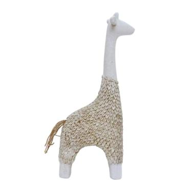 Imagem de FLCPJGV Estátua de Girafa, Escultura Abstrata de Animal, Arte Moderna, Artesanato, Estatueta Decorativa Minimalista, Ornamento para Mesa ou Estante, L