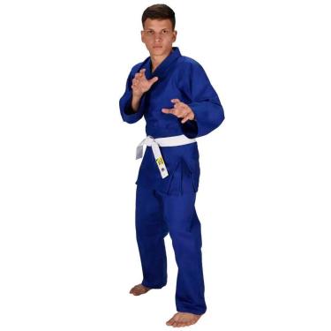Imagem de Kimono de Judo Iniciante MKS CBJ Oficial Michi Azul com faixa Branca (Iniciante)-Unissex