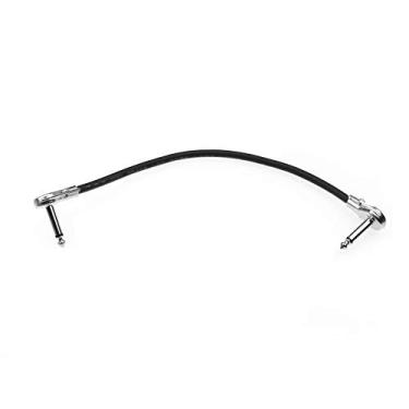 Imagem de RiToEasysports Cabos de Patch de Guitarra, Design de Panqueca de ângulo Reto de 15 Cm e 6,35 Mm, Com Cobre Livre de Oxigênio e Blindagem Múltipla para Pedal de Efeito de Guitarra para (30cm)