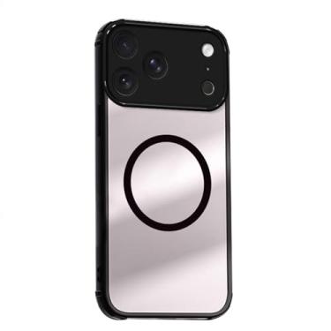 Imagem de Genérico Capa magnética para iPhone 17/17 Air/17 Pro/17 Pro MAX, capa protetora de lente com tudo incluído, capa para telemóvel ultrafina e transparente anti-amarelecimento (Black, 17 Air)