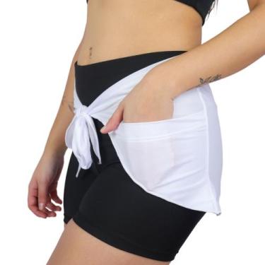 Imagem de Tapa Bumbum De Amarrar Fitness Saia Cobre Bumbum - Jinkingstore, Branc