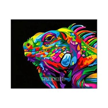 Imagem de Kit De Pintura Em Diamante 5D DIY Com Gato Leão E Tigre, Pedras Redond