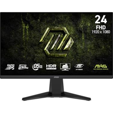 Imagem de MSI Monitor de jogos MAG 245F X24 61.0 cm 1920 x 1080 (FHD), 240 Hz, FreeSync Premium, compatível com HDR, HDMI, porta VGA, suporte VESA, inclinação, moldura fina de 4 lados, 0,5 ms, preto