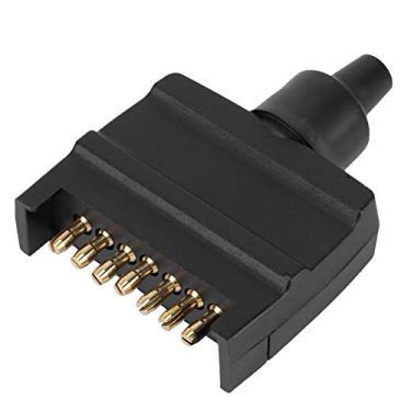 Imagem de Conector Plug Adaptador de Soquete Reboque Masculino 7 Pinos Australiano para Caravana Caminhão Barco Contatos Metal Anticorrosivo ABS Estável Instalação Fácil Fornece Conexões Indicadores Luzes Later