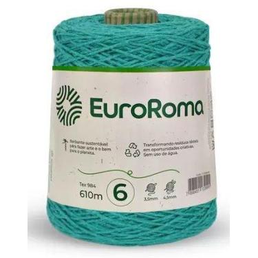 Imagem de Barbante EuroRoma 600g Fio 6 Cor 810 Verde Água Escuro 610 Metros