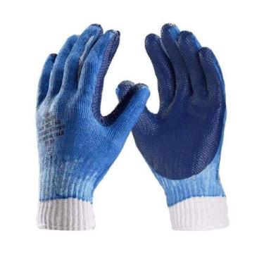 Imagem de Luva Danny Algodão Latex Gladiador Azul M CA 8082
