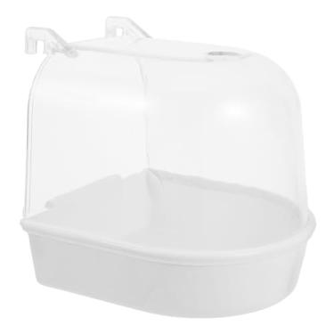 Imagem de GALPADA Banheira de pássaro para gaiola periquito transparente Banheira interna e externa, periquito, fácil de limpar, material seguro, acessório multifuncional
