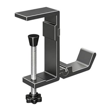 Imagem de ＫＬＫＣＭＳ Gancho de mesa para bolsa, gancho lateral para mesa, ajustável para mochila, suporte para mochila escolar para uso em casa e na escola, Cinza