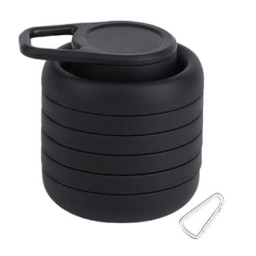 Imagem de Copo para Caminhadas - Caneca de Campismo,Garrafa de Água em Silicone Alimentar Portátil com Tampa para Avião Acampamento Viagem Caminhada Ciclismo e Atividades ao Ar Livre