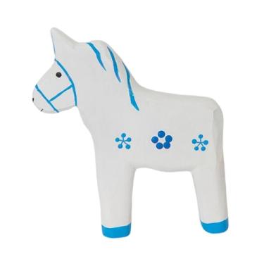 Imagem de KiBcsLic Estátua de Cavalo de Madeira Esculpida, Decoração do Ano do Cavalo, Ornamento de Mesa para Lareira, Centro de Mesa, Presente de Aniversário