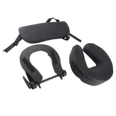 Imagem de Cosiki Travesseiro de Berço Dobrável Ajustável Em Formato de U, Confortável, Cama de Massagem, Encosto de Cabeça para Spa, Preto