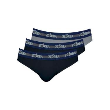 Imagem de Kit com 3 Cuecas Slip Zorba 0764 Colorido, Preto, M