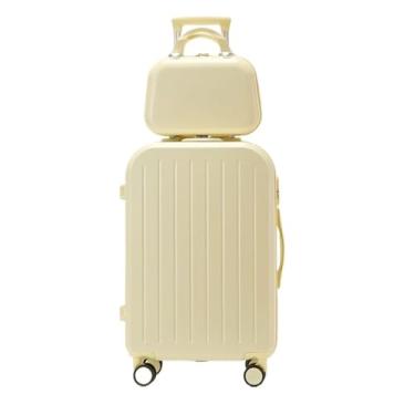 Imagem de Tourister Bagagem de alto valor de capacidade, mala de carrinho com senha de roda giratória (durável para estudantes e viajantes(Yellow,28 inches)