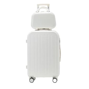 Imagem de Tourister Bagagem de alto valor de capacidade, mala de carrinho com senha de roda giratória (durável para estudantes e viajantes(White,26 inches)