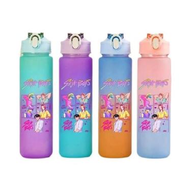 Imagem de Garrafa De Água KPop Demon Hunters De 750ML Com Cores Em Gradiente Par
