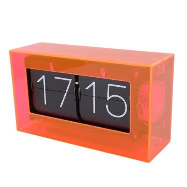 Imagem de GOWENIC Relógio Mecânico Retro Flip Down Elegante Relógio de Mesa Vintage para Decoração de Quarto de Escritório Exibição de Número de Lado único 24 Horas para Casa ou Escritório Plástico 8,1 X 4,6