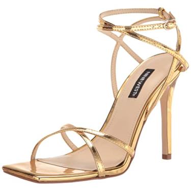 Imagem de NINE WEST Sandálias de Salto Femininas, Bronze, 9.5