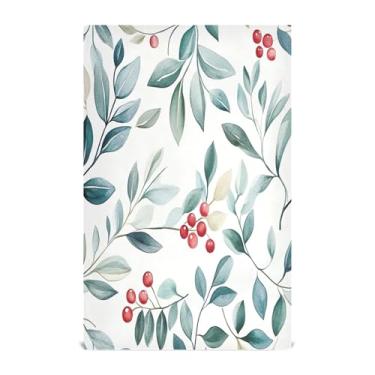 Imagem de xigua Conjunto de 1 panos de prato de cozinha em aquarela com vegetação de inverno, toalhas de cozinha de secagem rápida altamente absorventes para limpeza de pratos e limpeza manual, 71 x 45 cm