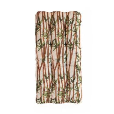 Imagem de Almofada Futon Grande 120x60x15cm Assento Macio para Cadeira Sofá Balanço Pallet Banco e Colchonete Decorativo(Bambu Claro)