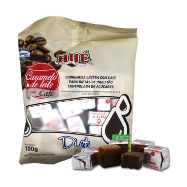 Imagem de Caramelo de leite diet duo com cafe pacote 100g hué - unitario