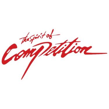 Imagem de Adesivo autoadesivo impermeável The Spirit of Competition, 4 peças, adesivo temático competitivo para carrocerias, para-choques (vermelho)