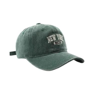 Imagem de Boné Snapback Unissex Vintage Lavado Com Bordado NEW YORK Ajustável E 