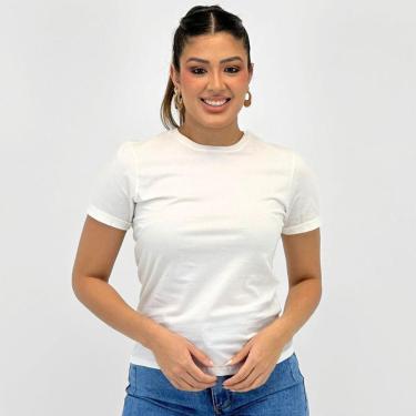 Imagem de Camiseta Doce Trama T-shirt Básica Manga Curta Feminina-Feminino