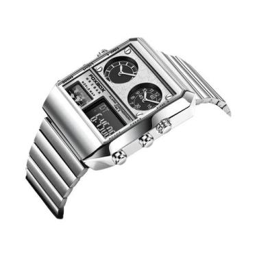 Imagem de Relógio De Quartzo Masculino Em Aço Inoxidável Dourado Luxuoso Esporti