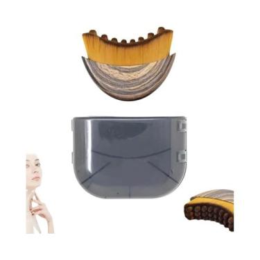 Imagem de Escova Facial Com Gua Sha Para Contorno Linfático E Ferramenta De Cuid