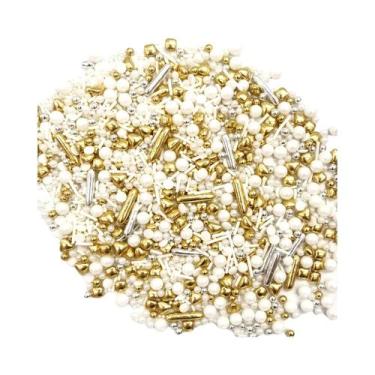 Imagem de Granulados De Pérolas Brancas Para Decoração De Bolos E Cupcakes, Tama