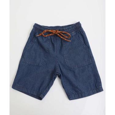 Imagem de Bermuda Infantil Jeans Jogger Tam 1 a 3 Azul-74092 - Turma Legal, 2, J