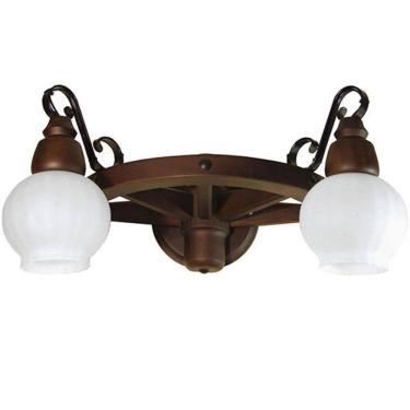 Imagem de Arandela Muller Roda Carroça 2 Lâmpadas Envelhecido 602e