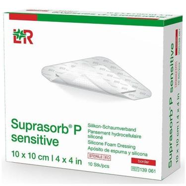 Imagem de Suprasorb P Sensitive Curativo Espuma de Silicone 10 X 10CM com 10 Unidades