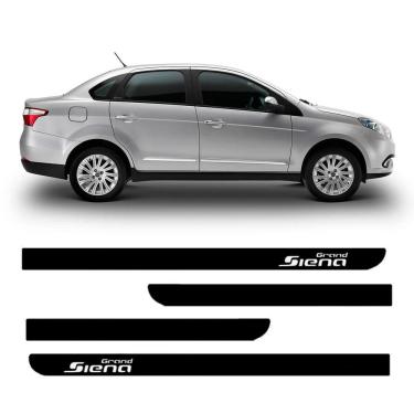 Imagem de Friso Lateral Fiat Grand Siena  Todos  4 Portas Preto Fosco
