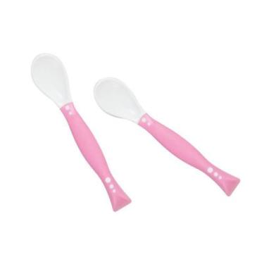 Imagem de Colher Infantil Dobrável de Silicone Rosa Clingo
