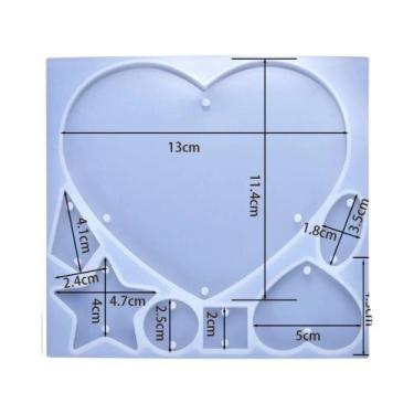 Imagem de Molde De Silicone Em Forma De Coração, Folha E Lua Para Resina Epóxi, 