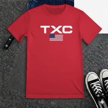 Imagem de Camiseta Unisex TXC 100% Algodão, Vermelho, 14