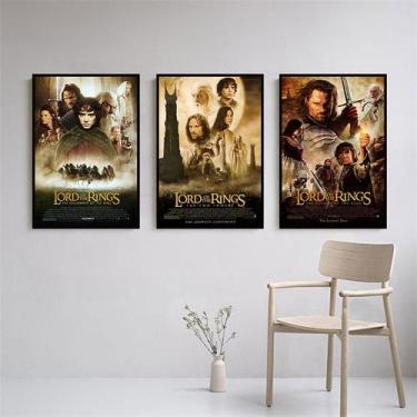 Imagem de Conjunto de pôsteres O Senhor dos Anéis, 3 peças de arte de parede sem