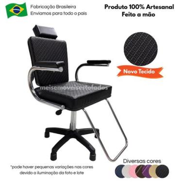 Imagem de Cadeira Profissional para Cabeleireiro e Barbeiro Confortável Pistão a