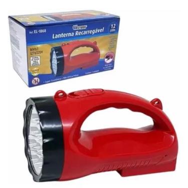 Imagem de Lanterna Recarregável 12 Led Longo Alcance Bivolt 2 Estágios - Western