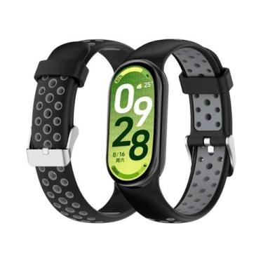 Imagem de Pulseira De Silicone Respirável Bicolor Para Xiaomi Band 10 9 8 MiBand