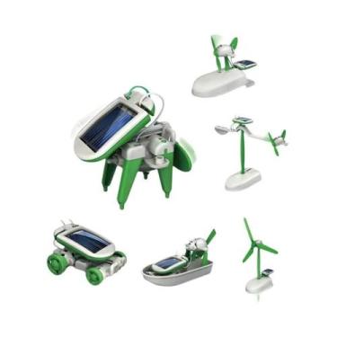 Imagem de Kit Robô Solar 6 Em 1 Para Crianças: Brinquedo Educacional DIY De Mont