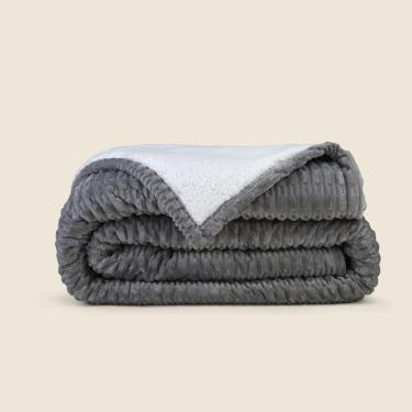 Imagem de Edredom Sherpa Tex Cinza Solteiro - A\CASA