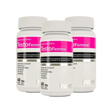 Imagem de Kit 3x TestoFemme 3x30 comp Ivone Nutrition Suplementos-Unissex